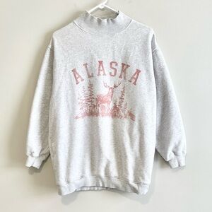 Aerie Alaska Graphic Mock Neck Sweatshirt